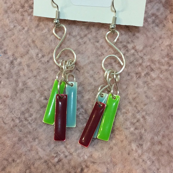 Color bar earrings - Picture 6 of 6
